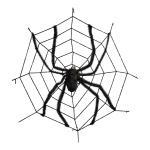 Spinnennetz mit Spinne Kunststoff, Synthetik Größe:Ø...
