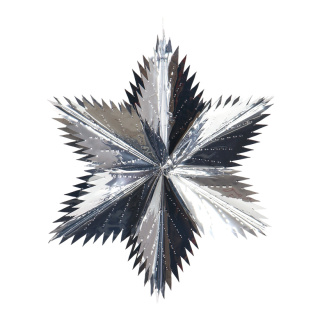 Étoile en coupe fin  pliable feuille métallique ignifuge Color: argent Size: Ø 60cm