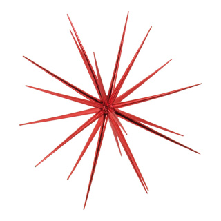 Sputnikstern zum Zusammensetzen, aus Kunststoff, glänzend     Groesse:Ø 38cm    Farbe:rot