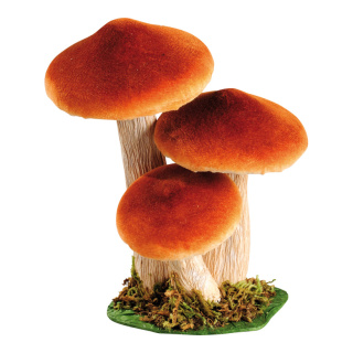 Mushroom 3-fold - Material: styrofoam/paper - Color: brown - Size: 18cm