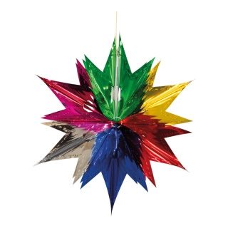 Star  - Material: foldable metal foil - Color: multicoloured - Size: Ø 30cm