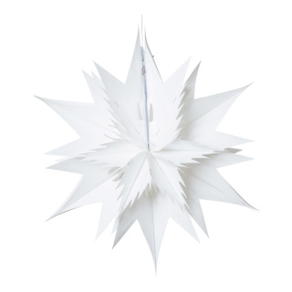 Stern faltbar, Metallfolie Größe:30cm,  Farbe: weiß