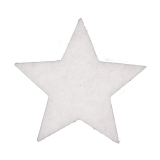 Étoile paquet de 10 en ouate de neige 2cm ignifugé Color: blanc Size: Ø 29cm