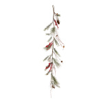 Fir garland  - Material: iced with red berries - Color:...