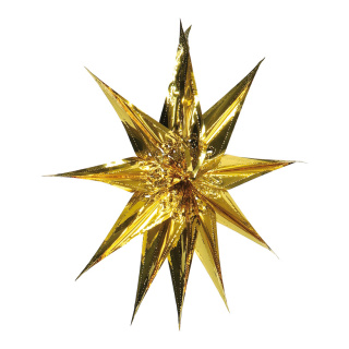 Weihnachtsstern, klassisch Metallfolie, schwer entflammbar Abmessung: Ø 40cm Farbe: gold