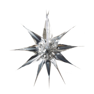 Christmas star classic  - Material: metal foil flame retardent - Color: silver - Size: Ø 60cm