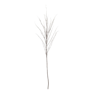 Zweig, beflockt 20 Äste, Kunststoff Größe:120cm,  Farbe: braun/weiß