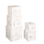 Boîtes à cube en bois 5pcs./set assemblable...