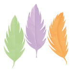 Feathers 3pcs./set - Material: paper - Color:...