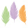 Plumes 3pcs./set papier Color: multicolore Size: 95x40cm