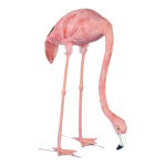 Flamingo Kopf gesenkt, Kunststoff mit Federn Größe:72cm...