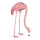 Flamingo Kopf gesenkt, Kunststoff mit Federn     Groesse: 72cm    Farbe: pink     #