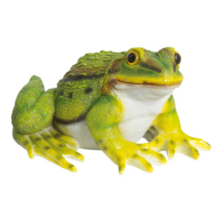 Frosch Polyresin, für Innen und Außen     Groesse: 25x22x15cm    Farbe: grün     #