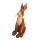 Lièvre assis  avec noeud raphia styrofoam couvert de tissu Color: brun Size: 54x30x21cm