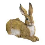 Rabbit, lying,  polyresin, Size:;36x28x16cm, Color:brown
