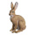 Rabbit, sitting polyresin, for in- and outdoor     Size: 41x24x14cm    Color: brown