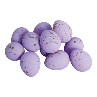 Oeuf de vanneau 12 pcs./sachet avec paille plastique Color: violet Size: 5x4cm