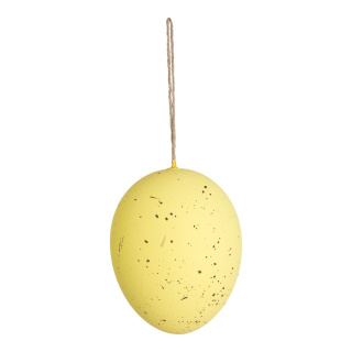 Kiebitzei aus Kunststoff, mit Hänger aus Nylon Größe:20x14cm Farbe: gelb