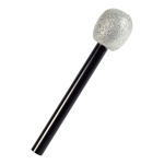 Mikrofon Kunststoff Größe:26cm Farbe: schwarz/silber #