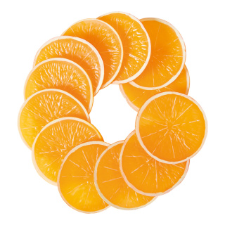 Orangenscheibe 3mm dick aus Kunststoff Größe:Ø 7,5cm Farbe: orange    #