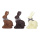 Schokoladenhasenset, 3Stck./Satz, Größe: 28x8x18cm, Farbe: braun/weiß   #