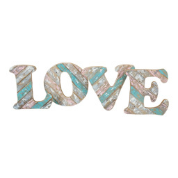 Schriftzug »LOVE« mit Aufhängung+Ständer, MDF-Holz Größe:136x36cm Farbe:bunt #