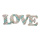 Lettrage «LOVE»  avec suspension+support bois en MDF Color: multicolore Size: 136x36cm