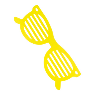 Sonnenbrille aus Karton, doppelseitig, schwer entflammbar nach B1 Größe:23x67cm Farbe: gelb