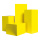 Boxes 4pcs./set assemblable carton Color: jaune Size: 45x20x20cm 35x15x15cm X 25x15x15cm 15x20x20cm
