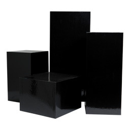 Boxes 4pcs./set, nested, paper 45x20x20cm, 35x15x15cm, 25x15x15cm, 15x20x20cm Color: black