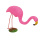 Flamingo Kopf gesenkt, Kunststoff     Groesse: 40x33cm    Farbe: pink