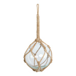 Glass ball with rope  length incl. cord 36cm, Size:;Ø...