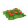 Grasplatte »Anemonen« Kunststoff, Kunstseide     Groesse: 25x25cm    Farbe: grün/rot