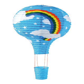 Heißluftballon Regenbogen, Papier Größe:Ø 40cm, 60cm Farbe: bunt