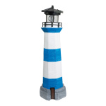 Leuchtturm Kunststoff Größe:42cm Farbe: blau/weiß