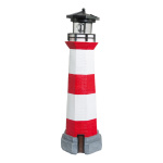 Leuchtturm Kunststoff     Groesse: 42cm - Farbe: rot/weiß