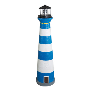 Leuchtturm Kunststoff Größe:75cm Farbe: blau/weiß