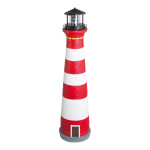 Leuchtturm Kunststoff Größe:75cm Farbe: rot/weiß
