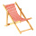 Chaise longue rayée, bois, coton     Taille: 18x38cm    Color: blanc/rouge