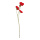 Poppy twig with 4 blossoms, artificial silk     Size: 80cm    Color: dark orange