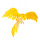 Perroquet  papier Color: jaune Size: 50x40cm