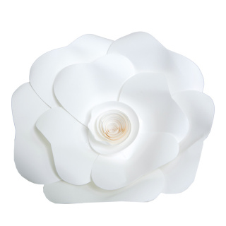 Rose aus Papier mit Draht zum Hängen Größe:Ø 20cm Farbe: weiß
