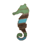 Sea horse  - Material: wood - Color: grey/blue - Size:...
