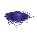 Strohhut Naturmaterial Größe:Ø 40cm Farbe: violett    #