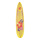Planche de surf bois, avec support     Taille: 170x40cm    Color: jaune/brun