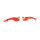 Oiseaux avec clip assorti par 2, styrofoam avec plumes     Taille: 6x26cm    Color: rouge