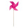 Windmill  - Material: plastic with wooden stick - Color: fuchsia - Size: Ø 42cm X 110cm