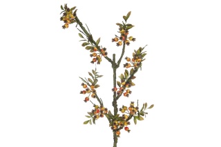 Herbstzweig, Berries branch, 100cm, orange