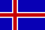 Flagge, Abmessung: 90x150cm,  Farbe: Island Iceland