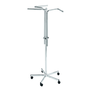 Rack 3-arms - Material: height-adjustable straight arms metal - Color: silver - Size: 110-170cm